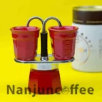 red bialetti mini express 2 cup