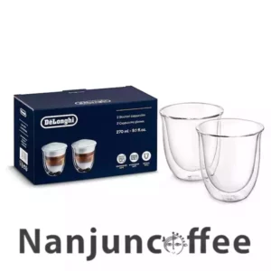 Delonghi Double wall cappuccino glasses, 270 ml, set of 2 DLSC311