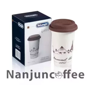 Delonghi Double wall ceramic mug, 300 ml DLSC057 The Globetrotter