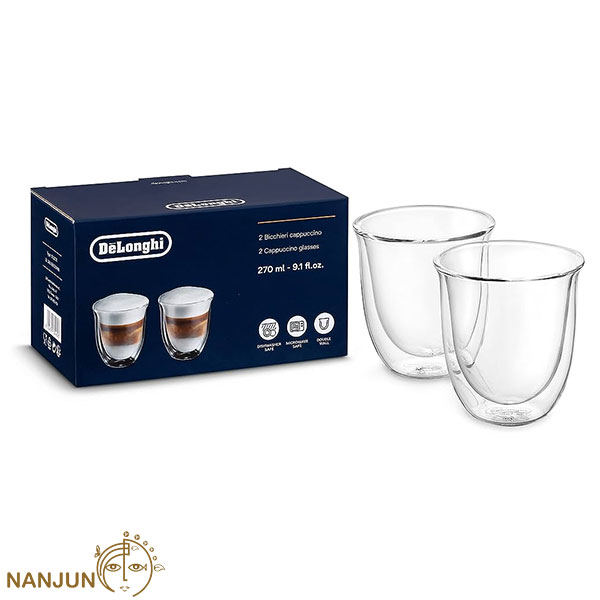 DeLonghi Double Walled Thermo Cappuccino Glasses