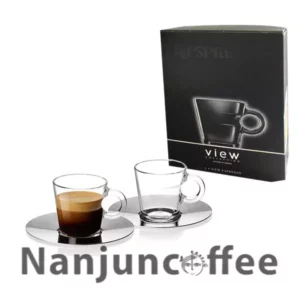 2 view espresso Nespresso cups & 2 saucers