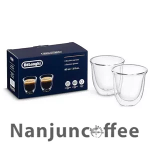 DeLonghi 90 ml double-walled espresso cup, model DLSC310, two pieces