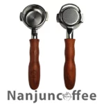 Portafilter naked nanjun size 58, wooden handle